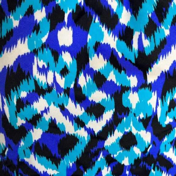 Caribbean Joe bright white purple Aqua black swim top padded bra nylon - Picture 4 of 9